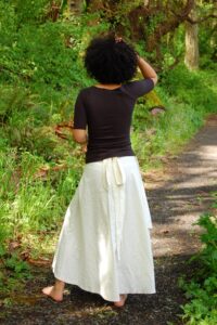【BAON】25SS★ [BAONHAUS] Lab Banding Cotton Wrap Skirt PT Wrap Cotton Canvas Skirt — Green – La Garçonne